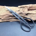 Tesouras para bonsai com cabos longos e lâminas estreitas 4,5 cm Aço preto Tesouras de jardim para modelagem de plantas e corte delicado 6