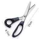 Tesouras zig-zag com lâmina serrilhada 23 x 8,7 cm Tesouras de aço inoxidável para tecido Ferramentas de costura e alfaiataria para rendas, papel 2