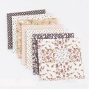 Tessuto in cotone per cucire mascherine a casa Set di quadrati 25 x 25 cm Mix di motivi coordinati a pois e fiori Materiale 100% cotone 4