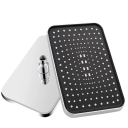 Testa doccia a pioggia girevole 30 x 21 cm 360° testa ad alta pressione in ABS con grande flusso accessori per il bagno 7