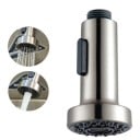 Testa estraibile di ricambio per rubinetto da cucina con 2 modalità di flusso doccia e getto forte attacco G 1/2 in ABS con finitura galvanica 1