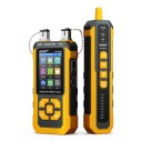 Tester af netværkskabler og kabelsøger med måling af længde 5–350 m, optisk effektmåler og VFL, RJ45 PoE, gul-sort, til LAN og optik 1