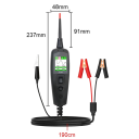 Tester de baterias 12V 24V com ecrã TFT colorido 160x128 Diagnóstico multifuncional de circuitos eléctricos com sonda e eléctrodos 3