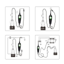 Tester de baterias 12V 24V com ecrã TFT colorido 160x128 Diagnóstico multifuncional de circuitos eléctricos com sonda e eléctrodos 4