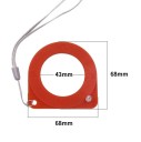 Tester dell'imobilizzatore e chiave a chip con bobina induttiva e spia LED Dimensione 68 x 68 mm in ABS Arancione Per il controllo del sistema antifurto 3