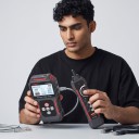 Tester sieťových káblov s LCD displejom a hľadačom káblov, meranie dĺžky do 500 m, PoE test, CAT5/CAT6, čierno-červený, pre sieťové inštalácie 5