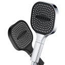 Testina doccia 13 cm con filtro 3 modalità Pioggia Nebbia Mix Doccia manuale a risparmio idrico ad alta pressione con ugelli in silicone 3