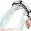 Testina doccia 13 cm con filtro 3 modalità Pioggia Nebbia Mix Doccia manuale a risparmio idrico ad alta pressione con ugelli in silicone 6