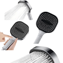 Testina doccia 13 cm con filtro 3 modalità Pioggia Nebbia Mix Doccia manuale a risparmio idrico ad alta pressione con ugelli in silicone 7
