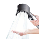 Testina doccia con filtro 3 modalità Doccia massaggiante ad alta pressione a risparmio d'acqua Pulsante di arresto Flusso pulsato Modalità mista 4