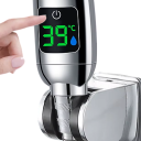 Testina doccia LED con display e 4 modalità di flusso Doccia regolabile a risparmio idrico ad alta pressione Misurazione digitale 7
