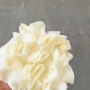 Testmosó szivacs 14 cm hálós luffa szappantartóval nylon fürdőszivacs krém színű zuhanyzáshoz és bőrápoláshoz 4