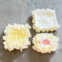 Testmosó szivacs 14 cm hálós luffa szappantartóval nylon fürdőszivacs krém színű zuhanyzáshoz és bőrápoláshoz 5