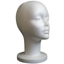 Tête de femme en polystyrène pour perruques 27 cm Support pour perruques, lunettes et chapeaux Support léger en polystyrène pour le stockage 2