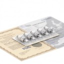 Tetováló cartridge tűk Quelle 0801RL 20 db Round Liner 0,25 mm Egyszer használatos steril Rozsdamentes acél Fehér Tetováló gépekhez 3