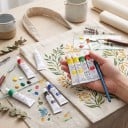 Textile Paint Set 12 pcs Tubes 12 ml Permanent Acrylic Paint Wash Resistant Non-Toxic Formula For Clothing Canvas and Shoes Wearable Art 4