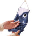 Textilní utěrka ve tvaru koi kapra super savá 23,5 × 14,7 cm měkký materiál červený/modrý do koupelny, kuchyně i pro děti 11