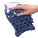 Textilní utěrka ve tvaru koi kapra super savá 23,5 × 14,7 cm měkký materiál červený/modrý do koupelny, kuchyně i pro děti 14
