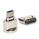 TF-kaartlezer met USB C-connector, zinken behuizing, USB 3.1 OTG voor telefoons en laptops 2