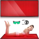 Therapeutische mat 180x79 cm met rood infrarood LED-licht 660nm 850nm Spierregeneratie Pijnverlichting Pulsfunctie 1280 LED&#39;s 3