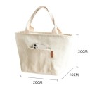 Thermal Bag 20x16x20 cm Neutral Colours Compact Dimensions Insulating Layer Zip Closure Portable for Food Lunches Picnics Travel 8