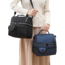 Thermal Food Bag 25x23x16 cm Neutral Colours Zip Closure Multiple Compartments Temperature Retention Lunch Bag Picnic Bag 10