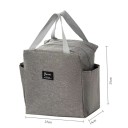 Thermal Lunch Bag with Zip 25 x 14 x 25 cm Blue Portable Thermal Bag with Insulating Layer Cool Bag for Food for Work or Outings 4