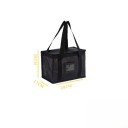 Thermische tas met rits 20 x 17 x 28 cm Zwarte draagbare koeltas Geïsoleerde lunchtas voor eten Stijlvolle thermische tas met handvatten voor werk en reizen 5