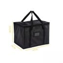 Thermische tas met rits 31 x 30 x 43 cm Zwarte grote geïsoleerde koeltas Draagbare lunchtas met handvatten Thermische tas voor winkelen, reizen 4