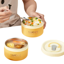 Thermo Lunchbox voor kinderen 600 ml 11,5 x 9 cm Geïsoleerde roestvrijstalen container Lekvrij Magnetron Lunchbox Milieuvriendelijk Draagbaar 7