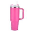 Thermos cu paie și mâner 1200 ml Sticlă termos cu pereți dubli din oțel inoxidabil Cană termos de mare capacitate Mâner ergonomic 7