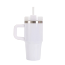Thermos de voyage avec poignée et couvercle avec paille amovible 410 ml en acier inoxydable mug thermique pour voiture pour café 6