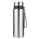 Thermos en acier inoxydable 1 l Isolation sous vide à double paroi Thermos de voyage pour boissons chaudes et froides Bouteille thermique résistante avec bouchon étanche Large ouverture Poignée pratique 6