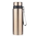 Thermos en acier inoxydable 1 l Isolation sous vide à double paroi Thermos de voyage pour boissons chaudes et froides Bouteille thermique résistante avec bouchon étanche Large ouverture Poignée pratique 5