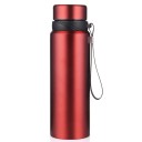 Thermos en acier inoxydable 1 l Isolation sous vide à double paroi Thermos de voyage pour boissons chaudes et froides Bouteille thermique résistante avec bouchon étanche Large ouverture Poignée pratique 3