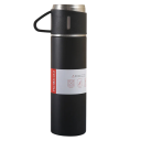 Thermosfles met mok 500 ml RVS thermosfles 23,9 × 6,6 cm Warmte-isolatie 6–12 uur Mok 6,6 × 5,9 cm Reisthermosfles voor dranken 8