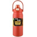 Thermosfles met rietje 1200 ml RVS Dubbelwandige thermosfles voor koude en warme dranken Geïsoleerde fles met rietje Waterdichte 3