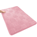 Thick Absorbent Floor Mat 40 x 60 cm Solid Colour Bathroom Carpet Cotton Velvet Non-Slip Soft Bath Mat 3