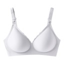 Thin Seamless Bra for Pregnant and Nursing Women without Underwire with Clips on the Straps and Wavy V-Neck 10