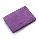 Thin Travel Case for Documents and Cards Made of PU Leather Front Slots Matte Surface Stitched Edges Dimensions 10.5 x 0.7 x 7.5 cm 2