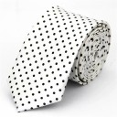 Thin Unisex Tie with Dots 145 x 5 cm Elegant Narrow Tie Stylish Fashion Tie Modern Accessory for Men and Women for Social and Work Events 2