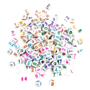 Threading Beads Numbers 100 pcs 4