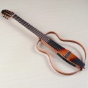 Tichá Cestovná Gitara V-glorify Odnímateľný Korpus 6 Nylonových Strún 20 Pražcov Sapelové Drevo Vstavaný Snímač 101 cm Hnedá 2