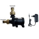 Tiché vodní čerpadlo 12 V s DC konektorem Adaptér 220 V v sadě Spojky 16 mm Průtok 700 l/h Zdvih 5 m Příkon 14 W Krytí IP68 Černé 2