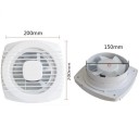 Tichý ventilátor 220V Silný odsávací ventilátor ABS plast Antikorózny rám a lopatka 200x200x150 mm Okno Stena Kúpeľňa Toaleta Kuchyňa EU zástrčka 3