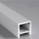 Tiefer Silikon LED-Profil ohne Rand 14 x 14 mm Obere Breite 15 mm Länge 1 m Flexibler Diffusor Weiß Für Einlass Für LED-Streifen Ohne Streifen 1