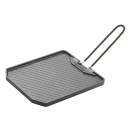 Tigaie de camping 22,6 x 19,6 cm Tigaie antiaderentă din aluminiu turnat, pliabilă, mâner din oțel inoxidabil, gătit în aer liber, drumeții, picnic 1
