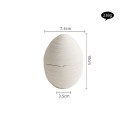 Tigela de cerâmica em forma de ovo com tampa 10 cm diâmetro 7,3 cm tigela branca para alimentos e pequenos objetos uso decorativo 5