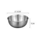 Tigela de inox para cozinhar 17,3 x 7 cm Volume 700 ml Tigela com marcas para litros Tigela de cozinha em aço inoxidável Preparação 4