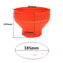 Tigela de silicone dobrável para pipocas 14,5 x 20,5 cm Tampa anti-estilhaçamento Preparação saudável de pipocas Micro-ondas Poupança de espaço 3